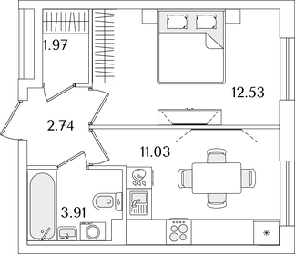 48 м², 2-комнатная квартира 7 300 000 ₽ - изображение 45