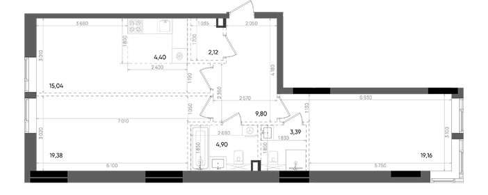 Квартира 78,2 м², 3-комнатная - изображение 1