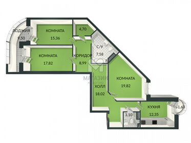 Квартира 108 м², 3-комнатная - изображение 1