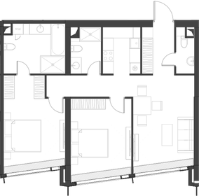 81,4 м², 2-комнатные апартаменты 59 795 724 ₽ - изображение 87