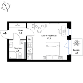 24,7 м², квартира-студия 4 618 900 ₽ - изображение 66