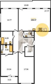 Квартира 109,5 м², 3-комнатная - изображение 1