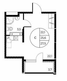 Квартира 29,3 м², студия - изображение 1