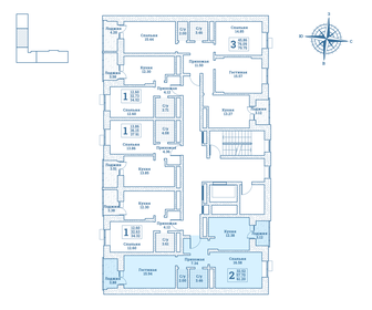 60,4 м², 2-комнатная квартира 6 642 900 ₽ - изображение 23