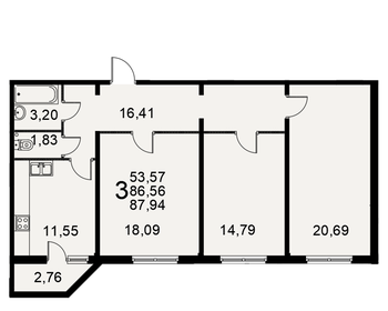 76,7 м², 3-комнатная квартира 9 699 000 ₽ - изображение 108