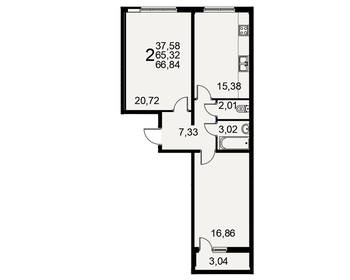 66,1 м², 2-комнатная квартира 6 011 460 ₽ - изображение 16