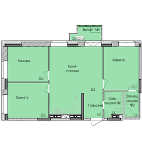 114 м², 3-комнатная квартира 8 300 000 ₽ - изображение 36
