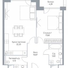 Квартира 75,8 м², 2-комнатные - изображение 2