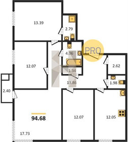 Квартира 94,7 м², 4-комнатная - изображение 2