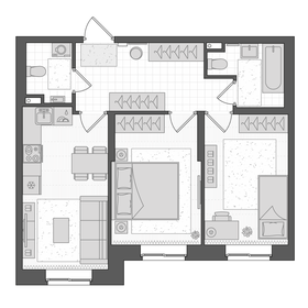 Квартира 54,8 м², 2-комнатная - изображение 3