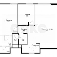 Квартира 68,3 м², 3-комнатные - изображение 1