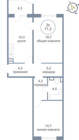 66 м², 3-комнатная квартира 5 000 000 ₽ - изображение 57