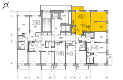 54,9 м², 2-комнатная квартира 9 908 984 ₽ - изображение 27