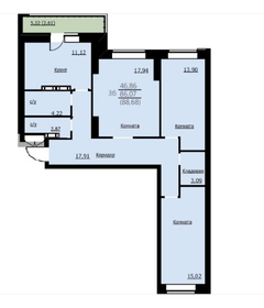 198,2 м², 4-комнатная квартира 11 000 000 ₽ - изображение 134
