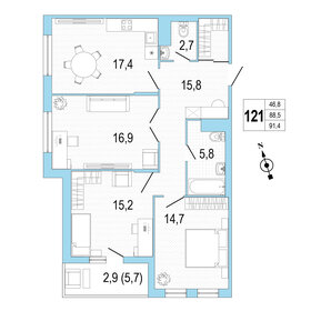 105 м², 3-комнатная квартира 19 500 000 ₽ - изображение 7