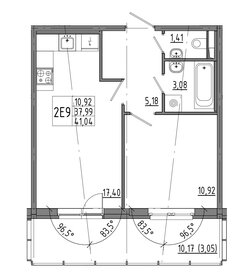 Квартира 41 м², 1-комнатная - изображение 1