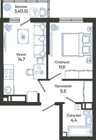 37,4 м², 1-комнатная квартира 7 455 690 ₽ - изображение 27