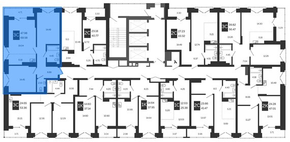 Квартира 71 м², 3-комнатная - изображение 2