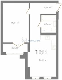 45,3 м², 1-комнатная квартира 8 699 520 ₽ - изображение 18