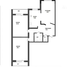 Квартира 101,3 м², 3-комнатная - изображение 2