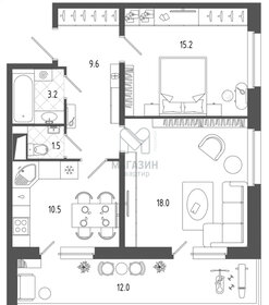 Квартира 70 м², 2-комнатная - изображение 1