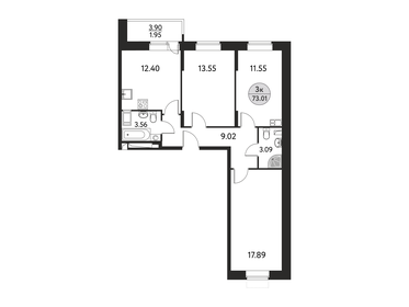 82,3 м², 3-комнатная квартира 12 639 190 ₽ - изображение 35