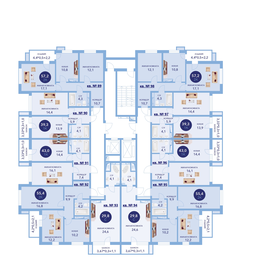 40,4 м², 1-комнатная квартира 6 800 000 ₽ - изображение 77