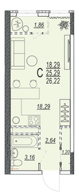 26,2 м², квартира-студия 2 989 080 ₽ - изображение 16