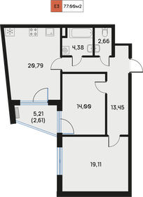 84,4 м², 3-комнатная квартира 30 000 000 ₽ - изображение 113