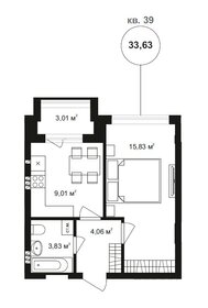 33,6 м², 1-комнатная квартира 5 992 088 ₽ - изображение 26