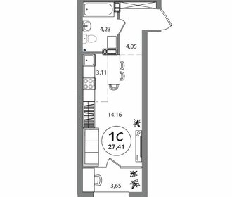 22,2 м², квартира-студия 3 650 000 ₽ - изображение 35