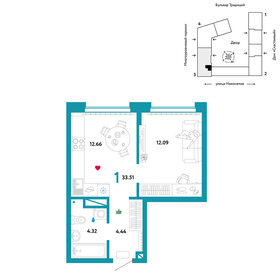34 м², 1-комнатная квартира 4 500 000 ₽ - изображение 82