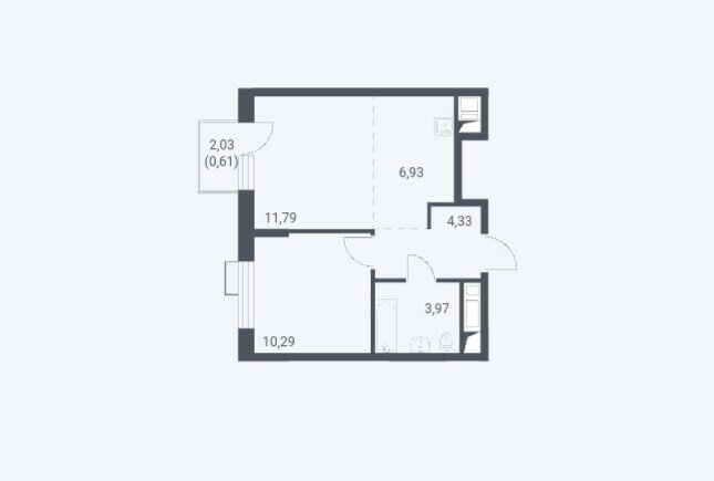 37,9 м², 2-комнатная квартира 8 700 000 ₽ - изображение 1