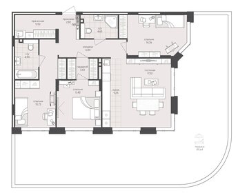 Квартира 184 м², 3-комнатная - изображение 1