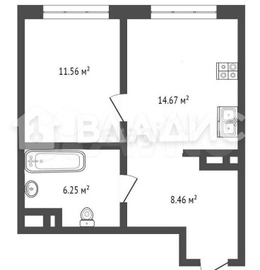 41 м², 1-комнатная квартира 20 050 000 ₽ - изображение 1