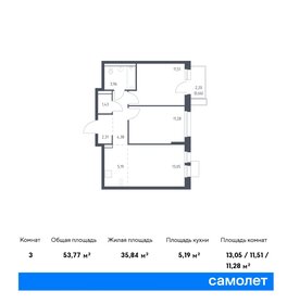 55,2 м², 2-комнатная квартира 9 900 000 ₽ - изображение 56