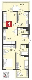 Квартира 84,5 м², 4-комнатная - изображение 1