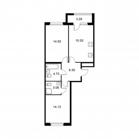 Квартира 60,3 м², 2-комнатная - изображение 1