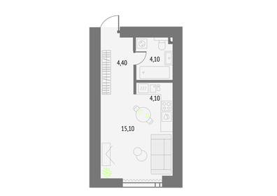 31,6 м², апартаменты-студия 13 980 000 ₽ - изображение 104