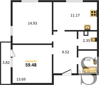 59,5 м², 2-комнатная квартира 10 200 000 ₽ - изображение 67