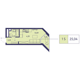 Квартира 25 м², 1-комнатная - изображение 1