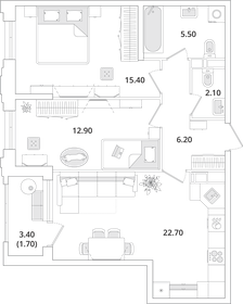 66,5 м², 2-комнатная квартира 12 990 000 ₽ - изображение 115