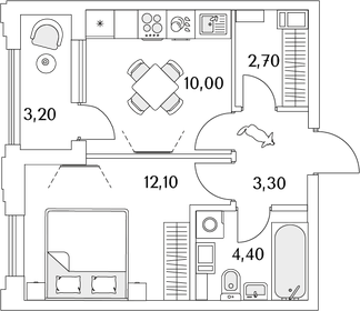 34,4 м², 1-комнатная квартира 7 987 888 ₽ - изображение 27