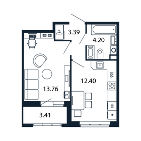 33,3 м², 1-комнатная квартира 8 300 000 ₽ - изображение 98