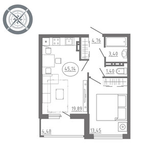 47,9 м², 1-комнатная квартира 3 975 700 ₽ - изображение 83