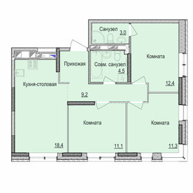 66,7 м², 3-комнатная квартира 4 500 000 ₽ - изображение 67