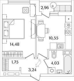 35,5 м², 1-комнатная квартира 9 530 460 ₽ - изображение 67