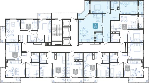 Квартира 91,1 м², 2-комнатная - изображение 2