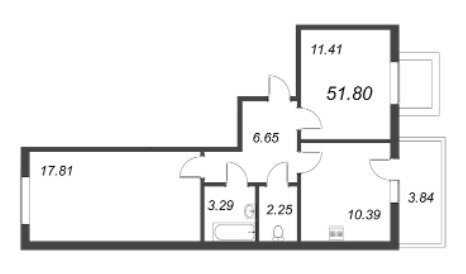 62,9 м², 2-комнатная квартира 8 000 000 ₽ - изображение 21