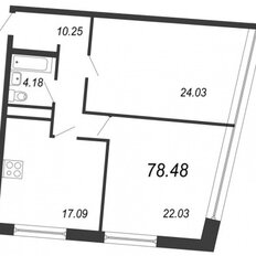 Квартира 78,5 м², 2-комнатные - изображение 2